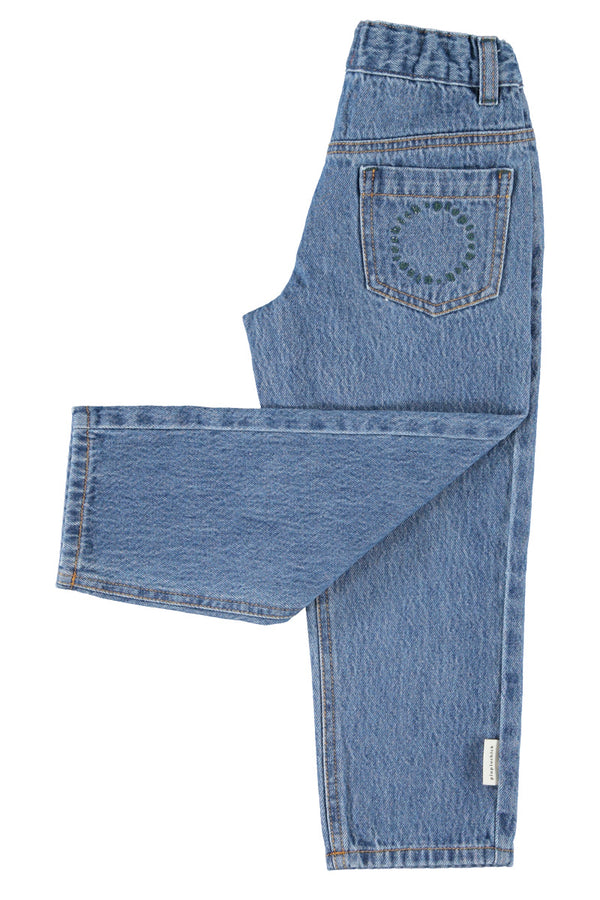 unisex trousers | washed navy denim