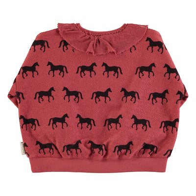 Sweatshirt black horses