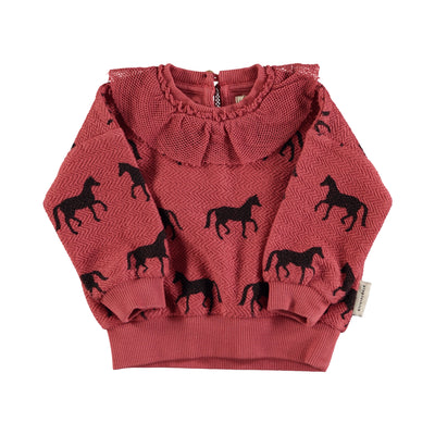 Sweatshirt black horses