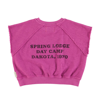 sleeveless sweatshirt "3" print