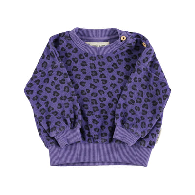 Terry cotton sweatshirt animal print