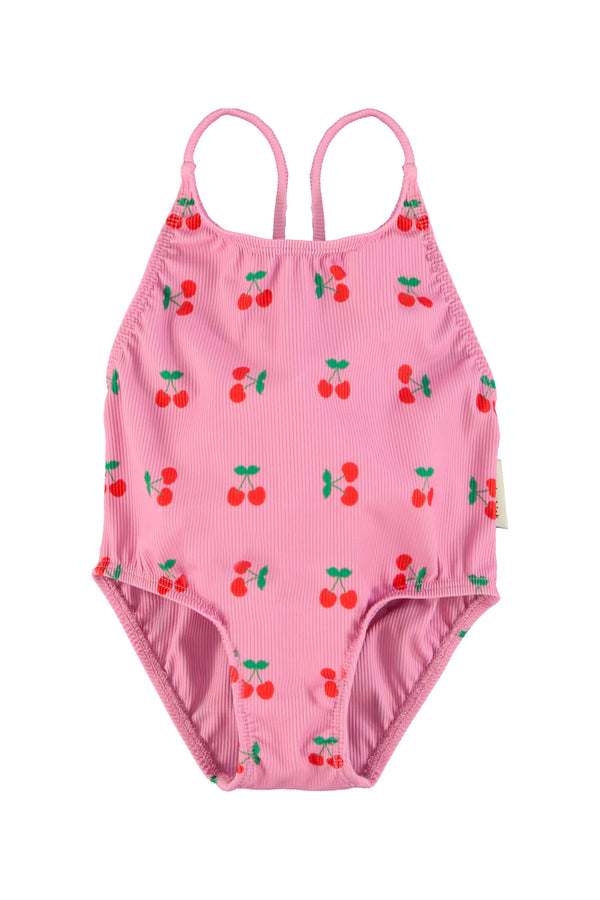 swimsuit w/ crossed straps cherries allover