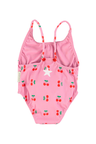 swimsuit w/ crossed straps cherries allover