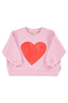 sweatshirt red heart print