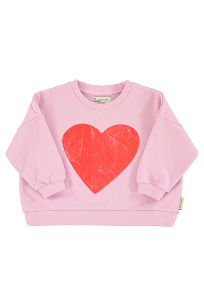 sweatshirt red heart print