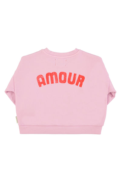 sweatshirt red heart print
