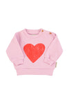 sweatshirt red heart print