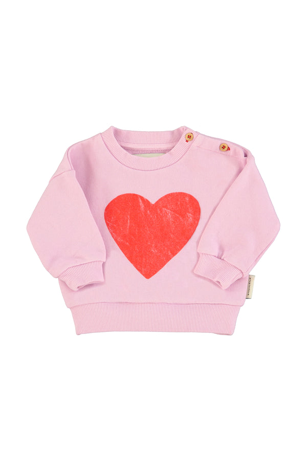 sweatshirt red heart print