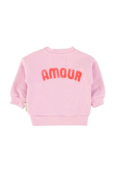 sweatshirt red heart print