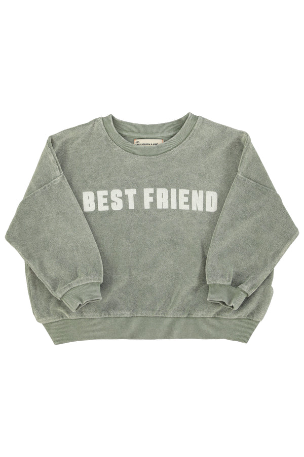sweatshirt "best friend" print