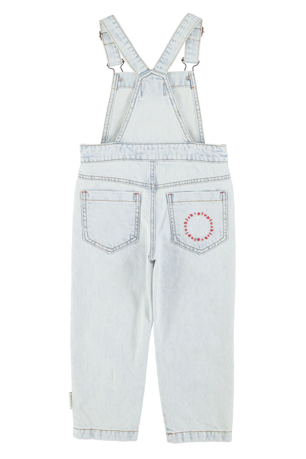 dungarees "peace" print