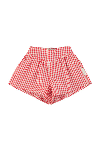shorts | red & ecru checkered