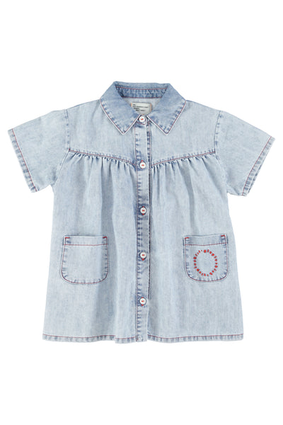 short dress | blue light denim