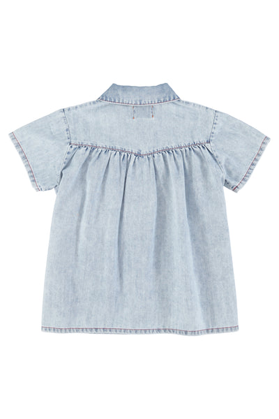 short dress | blue light denim