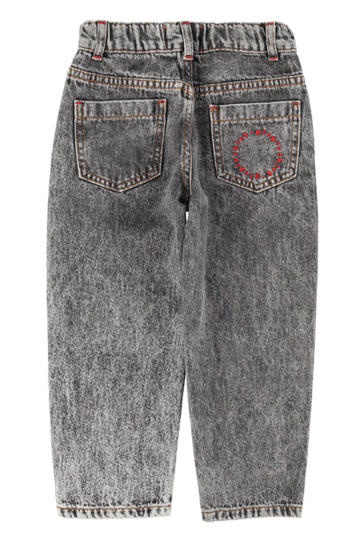 unisex trousers | washed black denim