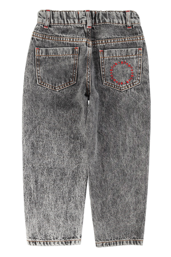 unisex trousers | washed black denim