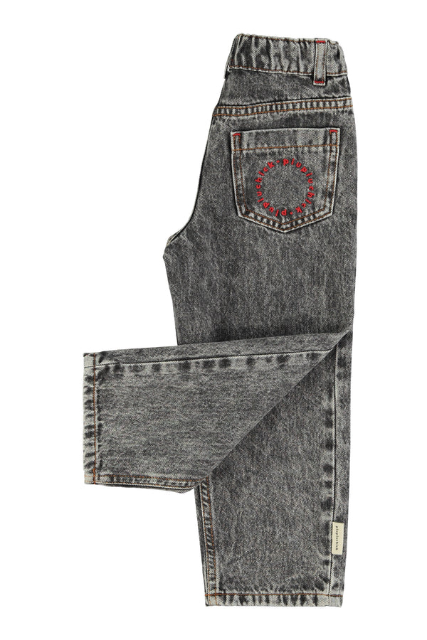 unisex trousers | washed black denim