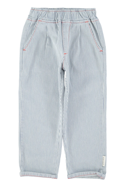 unisex trousers indigo stripes