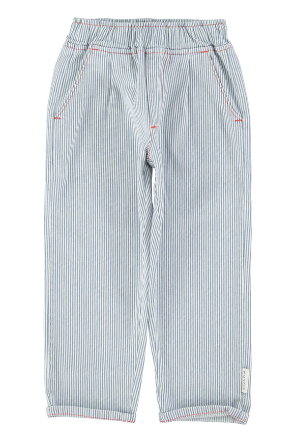unisex trousers indigo stripes