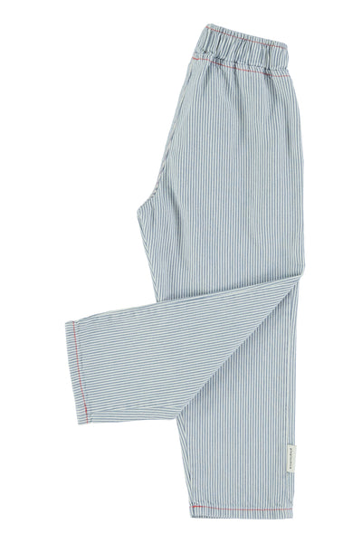 unisex trousers indigo stripes