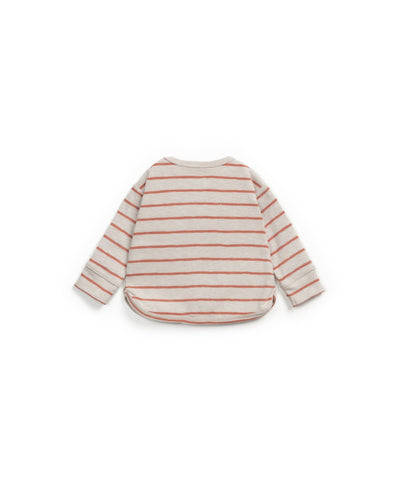 STRIPPED RIB FLAMÉ LS T-SHIRT