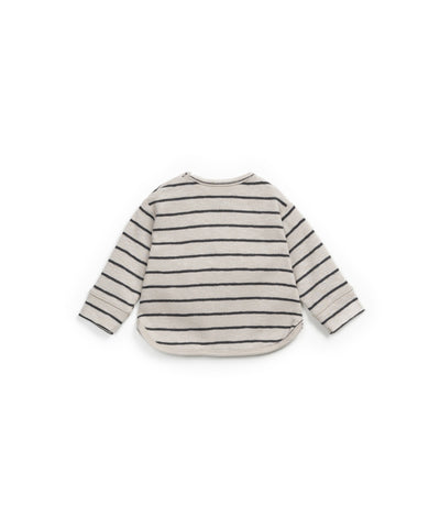 STRIPPED RIB FLAMÉ LS T-SHIRT