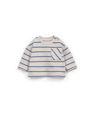 STRIPED JERSEY LS T-SHIRT