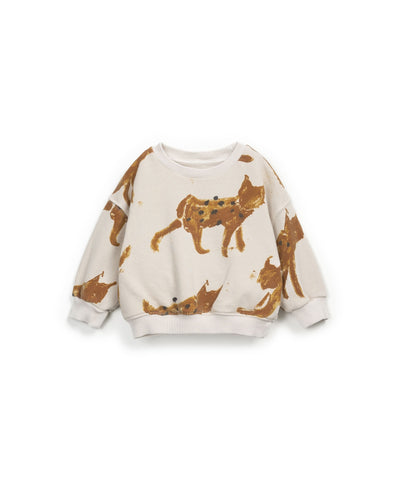 PRINTED FLEECE SWEATER