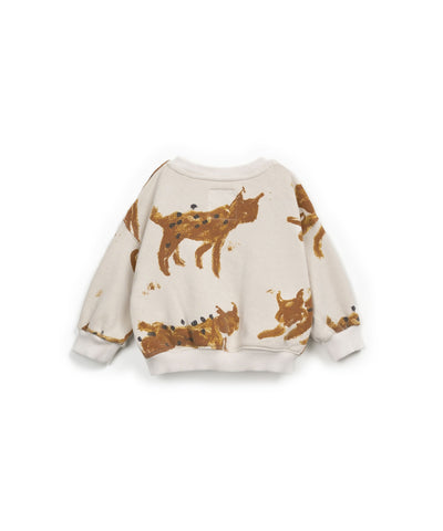PRINTED FLEECE SWEATER