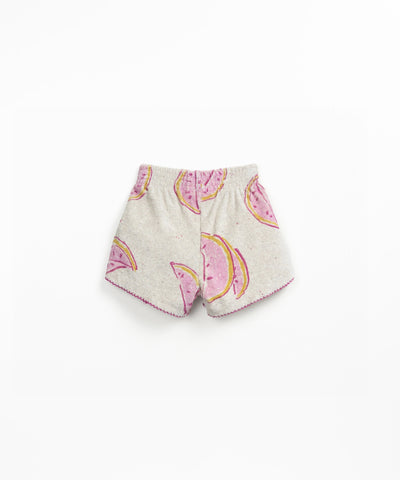 PRINTED PLUSH SHORTS