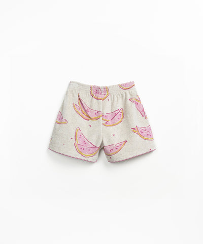 PRINTED PLUSH SHORTS