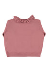 Sweatshirt w/ ruffled collar "wild at heart" print