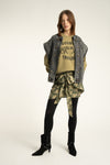 Fitted sweatshirt "double trouble" print