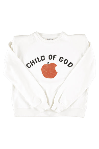 Shoulder pad sweatshirt "child of God" print