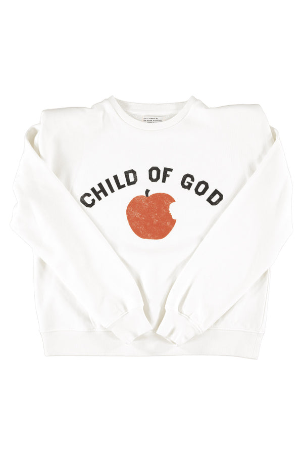Shoulder pad sweatshirt "child of God" print