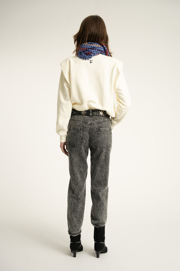 Shoulder pad sweatshirt "child of God" print