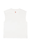 Sleeveless t-shirt w/ round neck "lover" print