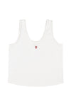 Sleeveless top w/ v-neck "sweet" print