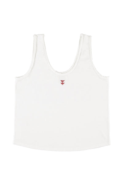 Sleeveless top w/ v-neck "sweet" print