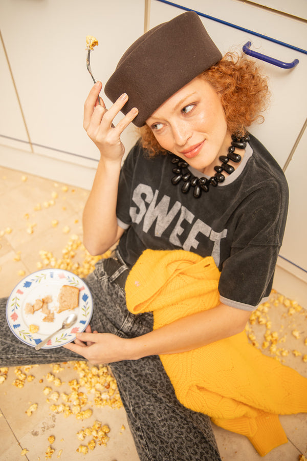 T-shirt w/ short sleeves "sweet" print