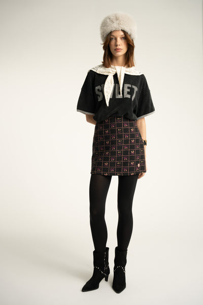 T-shirt w/ short sleeves "sweet" print