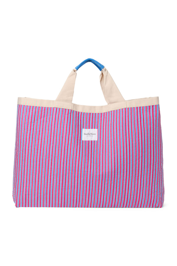 Poplin Striped Beach Bag