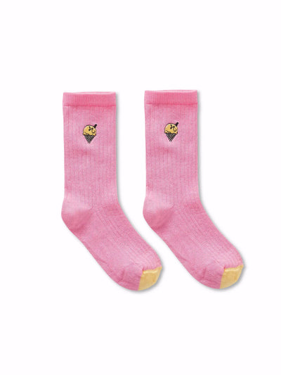 Socks ice cream pink