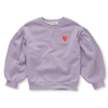Sweatshirt puff sleeves heart