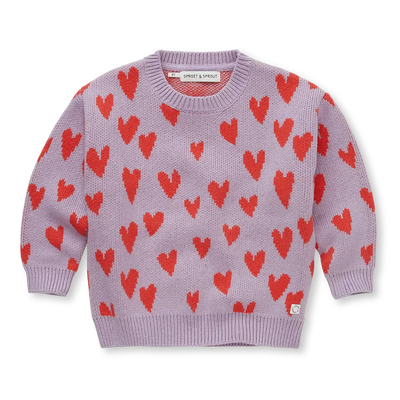 Sweater intarsia hearts