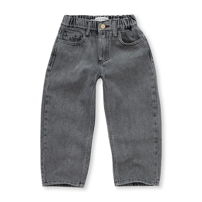 Denim pants washed black