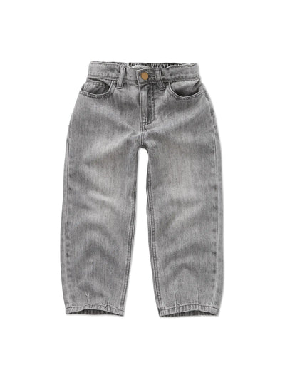 Loose denim pants grey