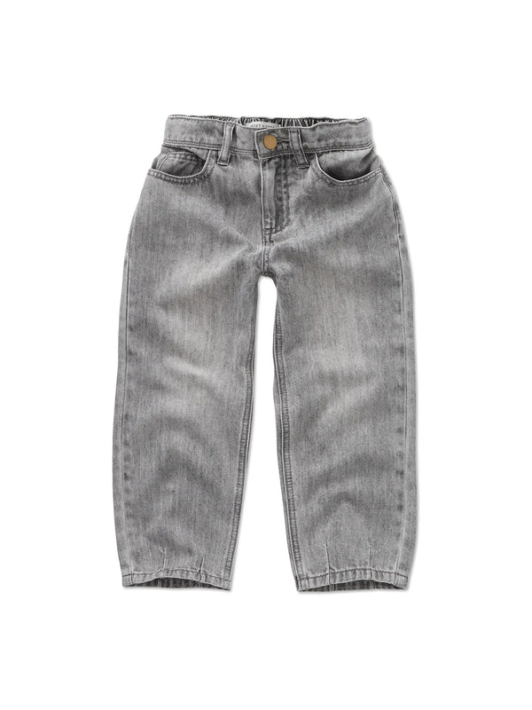 Loose denim pants grey