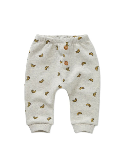 Baby sweatpants croissant print