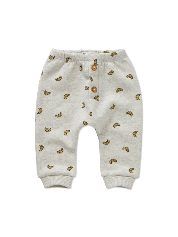 Baby sweatpants croissant print